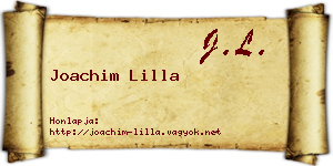 Joachim Lilla névjegykártya